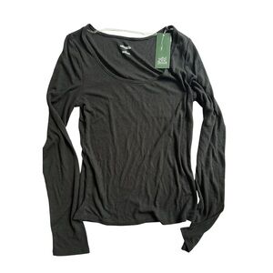 Wild Fable Black Long Sleeve Top